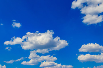 White clouds in blue sky