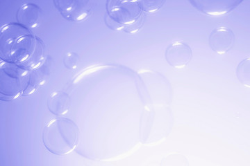 Purple soap bubbles background