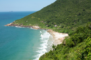 beach in saquinho in Santa catalina region, Florianopolis in Brazil