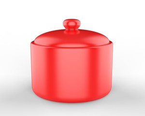 Blank jar for branding and mockup design. 3d render illustration.