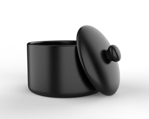 Blank jar for branding and mockup design. 3d render illustration.