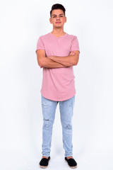 Fototapeta premium Portrait of young handsome multi ethnic man