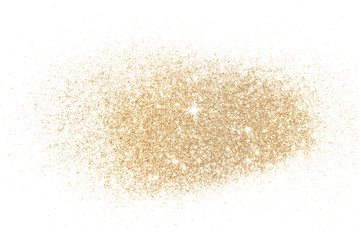 Fototapeta na wymiar Background with gold glitter on white background for your design