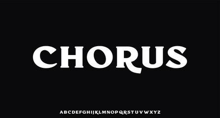 CHORUS, elegant modern sans serif font with rounded edges
