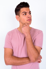 Obraz premium Portrait of young handsome multi ethnic man
