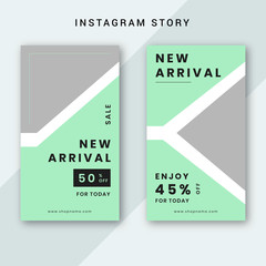 Instagram story template social media web banner