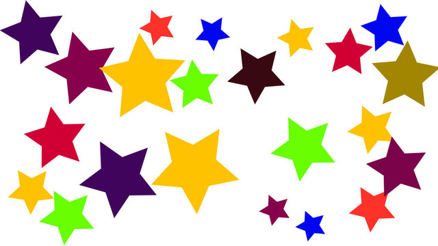 Rainbow colorful stars background illustration design