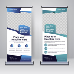 Corporate rollup or X banner design template
