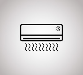 Air conditioner icons. Flat style.