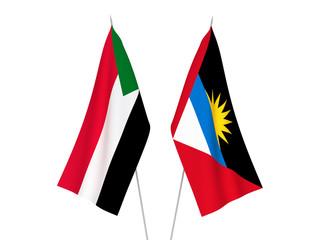 Sudan and Antigua and Barbuda flags