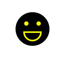 Happy emoji icon.Emoticon Icon In Trendy Design Vector Eps 10