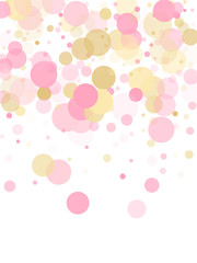 Bokeh confetti circles decoration holiday background.