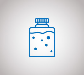 Chemistry glass icon. Outline chemistry glass vector icon for web design isolated on white background