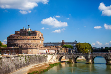 The Mausoleum of Hadrian, also known as the Castel Sant'Angelo is ancient Roman fortress on the...