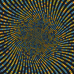 Abstract Colorful Blocks Vortex Art Design Background