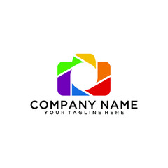 Logo template photography studio, photographer, photo. Company, brand, branding, corporate, identity, logotype. Clean and modern style.
