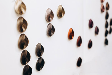 Hair Palette samples of different colors. Tints set. High quality photo