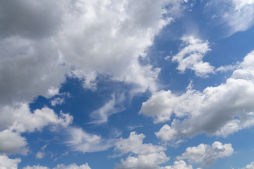 Naklejka na ściany i meble blue sky with beautiful clouds.blue background