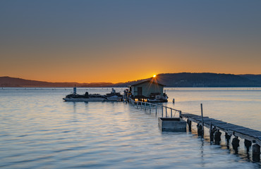 Sunburst over the Oyster Shack