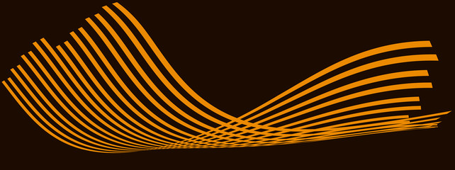 Abstract curving waves design. Beautiful elegant lines illustration