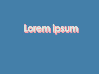 Lorem ipsum blue typography design. Blue background with retro lettering. Place for your own text. Banner, template, flyer. Design for logo. Vector illustration. 