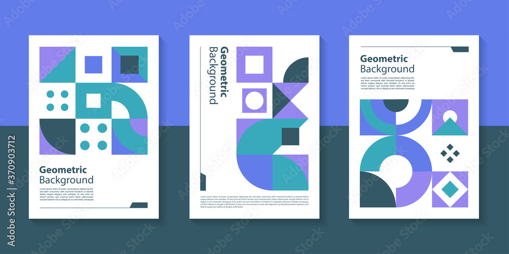 Poster modern geometric poster background design with abstract shape.