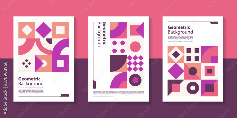 Poster modern geometric poster background design with abstract shape.