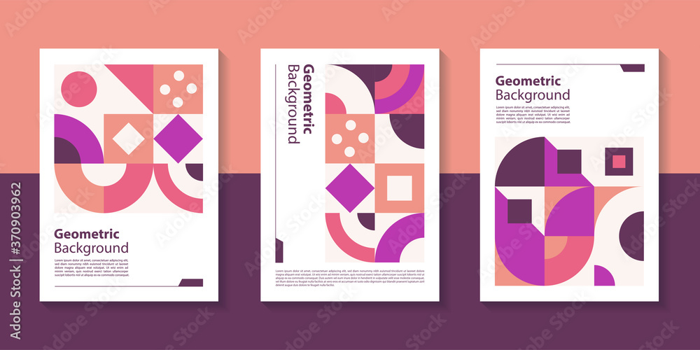 Poster modern geometric poster background design with abstract shape.