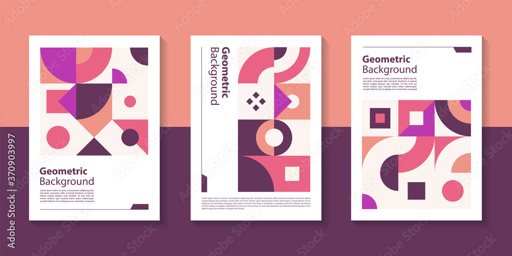 Poster modern geometric poster background design with abstract shape.
