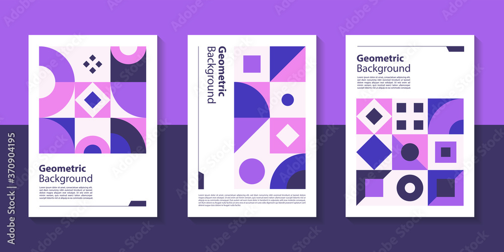 Poster modern geometric poster background design with abstract shape.