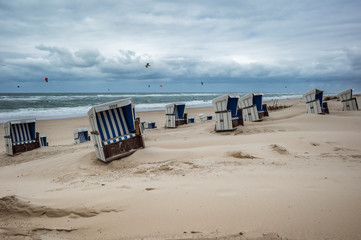 beach chairs on the beach