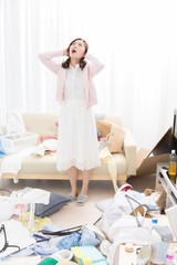 片付けられない女性