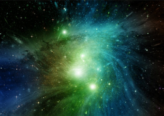 Fototapeta na wymiar galaxy in a free space. 3D rendering