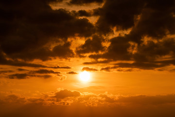 野寒布岬の夕焼け