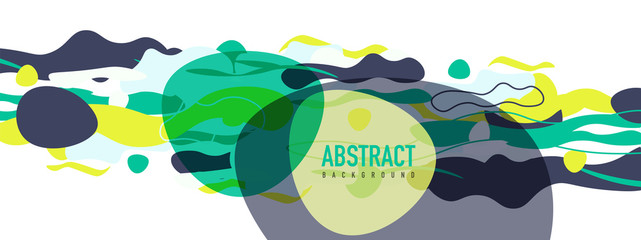 Trendy liquid style shapes abstract design, dynamic vector background for placards, brochures, posters, web landing pages, covers or banners