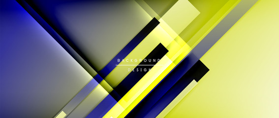 Dynamic lines on fluid color gradient. Trendy geometric abstract background for your text, logo or graphics