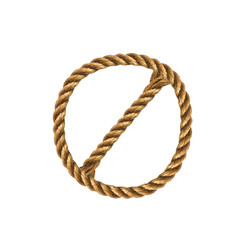 Rope Frame. Vector illustration. White background