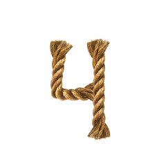 Rope number four. Vector illustration