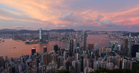 Fototapeta na wymiar Hong Kong sunset