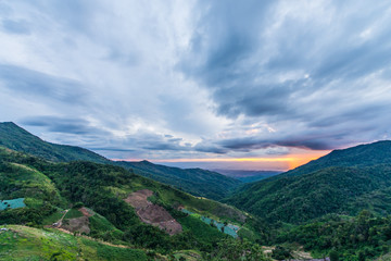 The atmosphere when the rainy season on a high hill.4