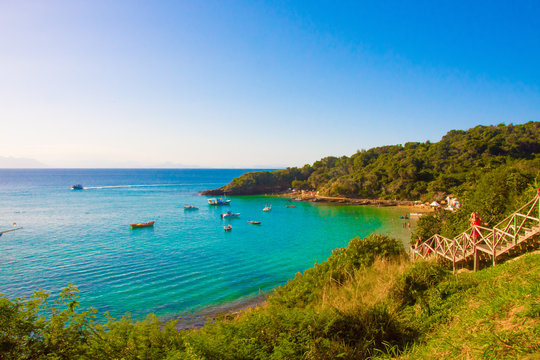 view of the sea from the beach