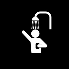 Shower icon isolated on dark background 