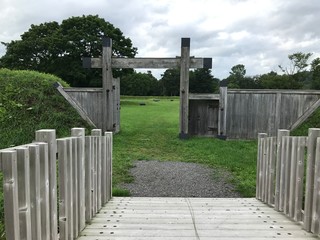 Old Wooden Gate in Park
