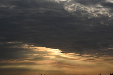 sunset in the clouds