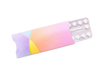 Female hormonal oral contraceptive pill blister