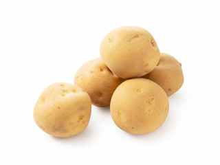 Potatoes on a white background