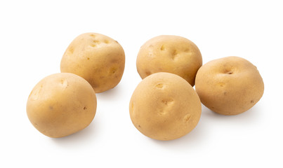 Potatoes on a white background