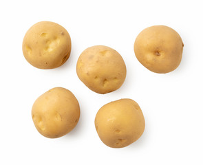 Potatoes on a white background