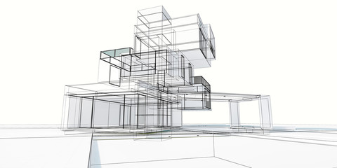 Multilevel modern house project