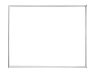 Thin white or gray, horizontal, classic frame for text, images, photos, images, text, isolated on a white background